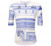 Santini - TDF Arrivée Arc De Triomphe Jersey - Cycling jersey size L, purple/white