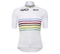 Santini Uci Official World Champion Master Short Sleeve Jersey XS Print