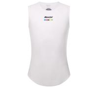 Santini Uci World Champion 2025 Sleeveless Base Layer White XL Men