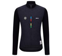 Santini - UCI World Champion Long-Sleeve Jersey Mondo - Cycling jersey size S, black/blue