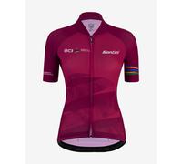 Santini UCI World Tour Leader Short-Sleeved Jersey Fuchsia Women - XL