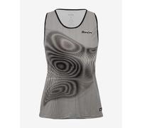 Santini Vortex Sleeveless Jersey Black White Women - Slim Fit - XL