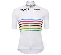 Santini - Women's UCI Official World Champion Master Jersey - Cycling jersey size M, white
