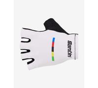 Santini x UCI World Champion Gloves white - S