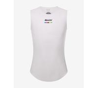 Santini x UCI World Champion Sleeveless Base Layer Top White - XL-XXL