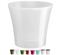 Santino ARTE Plastic 16 cm Self-Watering Pots - Premium Quality - Round Indoor Decorative Flower Pot Best for Orchid Plants, Flowers, Herbs (Diameter 16.5 cm, Height 15 cm, 2 Litres, Transparent)