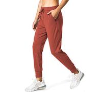 SANTINY Women's Joggers Pants Pockets Drawstring Running Sweatpants for Women Lounge Workout Jogging, Savannah Red, M