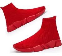 Santiro Women's Walking Athletic Shoes Breathable Knit Slip On Sneakers Size: 9