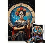 Santisima Muerte 1000 Piece Jigsaw Puzzles for Adults Jigsaw Memory Gain Stress Release Design Assembly Xmas Gift (38x52cm)