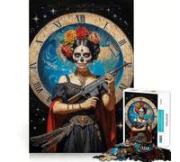 Santisima Muerte 1000 Piece Jigsaw Puzzles for Adults Jigsaw Memory Gain Stress Release Design Assembly Xmas Gift (38x52cm)