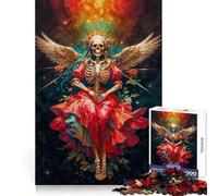Santisima Muerte in Red Dress Adult Jigsaw Puzzle1000 Pieces Brain Teaser Mental Relax Pattern Assembly Santa Wish Item (50x75cm)