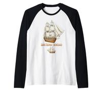 Santisima Trinidad 1769 Spanish Ship 'La Real' Diagram Raglan Baseball Tee