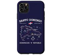 Santo Domingo Dominican Republic Map Flag Travel Coordinates Case for iPhone 11 Pro Max