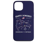 Santo Domingo Dominican Republic Map Flag Travel Coordinates Case for iPhone 13