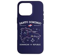 Santo Domingo Dominican Republic Map Flag Travel Coordinates Case for iPhone 16 Pro