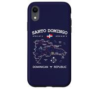 Santo Domingo Dominican Republic Map Flag Travel Coordinates Case for iPhone XR