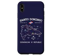 Santo Domingo Dominican Republic Map Flag Travel Coordinates Case for iPhone XS Max