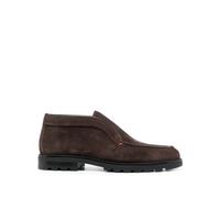 Santoni calf-suede almond-toe loafers - Brown 6-6 1/2-7-7 1/2-8-8 1/2-9-9 1/2-10-10 1/2-11-12