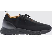 SANTONI Low Top Stretch Technical Fabric Lace-Up Sneakers with Pull Tab - Size: 10 - male