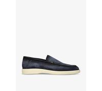 Santoni Mens Santoni Detroit Contrast-Sole Suede Loafers Navy Eur 41 / 7 UK Men