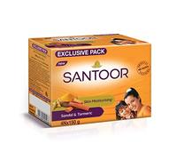 Santoor Sandal and Turmeric Soap, 150g (Pack of 4)
