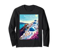 Santorini Blue Domes Santorini Dreams Long Sleeve T-Shirt