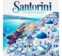 Santorini: Coloring Book ("PEACE AND PARADISE COLORING SERIES")