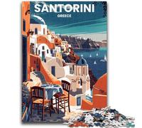 Santorini Greece 1000 Pieces Jigsaw Puzzle For Adults Teens, Help The Brain Exercise Addictive Toys to Cultivate Patience Perfect Decoration 1000pcs (26x38cm)