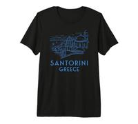 Santorini Greece Aegean Sea Cyclades Island Volcano Akrotiri Premium T-Shirt