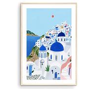 Santorini, Greece Art Print, Santorini Wall Art, Travel Print, Travel Poster, Europe Print, Wall Decor, Housewarming Gift (Unframed) (40.6 x