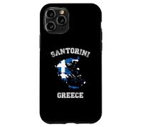 Santorini Greece Classic Greece Flag Map Design Case for iPhone 11 Pro