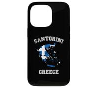Santorini Greece Classic Greece Flag Map Design Case for iPhone 13 Pro