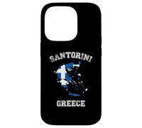 Santorini Greece Classic Greece Flag Map Design Case for iPhone 14 Pro
