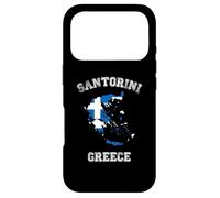 Santorini Greece Classic Greece Flag Map Design Case for iPhone 17 Pro