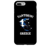 Santorini Greece Classic Greece Flag Map Design Case for iPhone 7 Plus/8 Plus