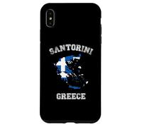Santorini Greece Classic Greece Flag Map Design Case for iPhone XS Max