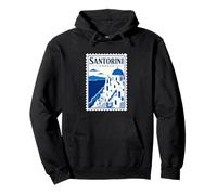 Santorini Greece Dome Souvenir, Greek Island Travel Pullover Hoodie