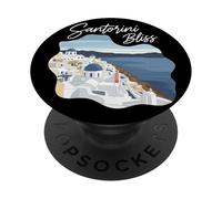 Santorini Greece Dreams Summer Cyclades Vacation Souvenir PopSockets Adhesive PopGrip