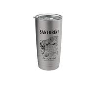 Santorini Greece Nightscape Architecture Stainless Steel Insulated Tumbler