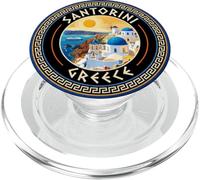 Santorini Greece Round Travel Souvenir City Tourist Gift PopSockets PopGrip for MagSafe