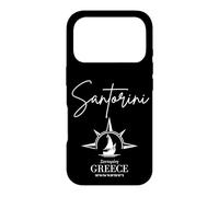 Santorini Greece Sailing Coordinates Greek Island Vacation Case for iPhone 17 Pro