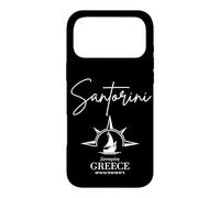 Santorini Greece Sailing Coordinates Greek Island Vacation Case for iPhone 17 Pro Max