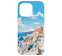 Santorini Greece Summer Afternoon Greek Theme Art Case for iPhone 14 Pro Max