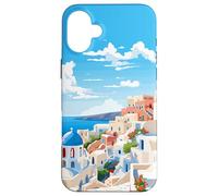 Santorini Greece Summer Afternoon Greek Theme Art Case for iPhone 16 Plus