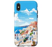 Santorini Greece Summer Afternoon Greek Theme Art Case for iPhone X/XS