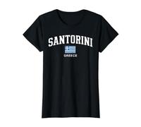Santorini Greece Value Graphic T-Shirt, Women, Black, XL