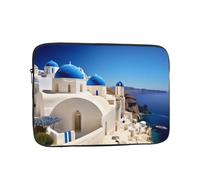 Santorini Greek Island Sea View Laptop Sleeve Case â€“ Slim And Portable Shockproof Protective Laptop Cover For 10-Inch,12-Inch,13-Inch,15-Inch & 17-Inch Laptops | Water-Resistant Laptop Sleeve Bag