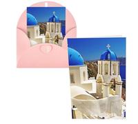 Santorini Greek Island sea View Print Thank You Cards Greeting Cards With Envelopes Blank Note Cards 10x15 cm Perfect for Thank Yous Invitations