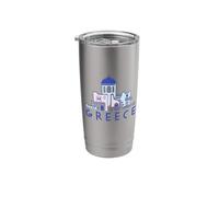 Santorini Island Greece Greek Orthodox Churches Minimalist Stainless Steel Insulated Tumbler