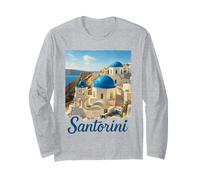Santorini Island Greece Landscape Beaches Travel Souvenir Long Sleeve T-Shirt